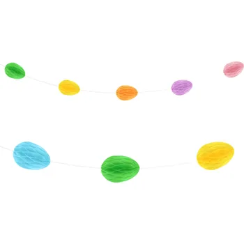 Velikonoční dekorace Závěsná girlanda papírová velikonoční vajíčka 300 cm