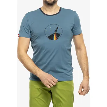 Pánské tričko Bavlněné tričko Ocun Classic T Organic Rainbow Rocket - bluestone
