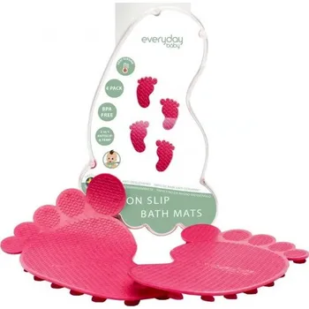 Protiskluzová podložka EVERYDAY BABY Protiskluzové ťapky s teplotním senzorem 4 kusy PINK