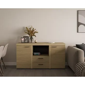 Obývací stěna Stolarz komoda RUMBA dub olejovaný, LED osvětlení ANO