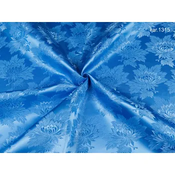 HEDVA ČESKÝ BROKÁT Ondrin 160 krojový brokát MALÝ KVĚT azurová | 1315