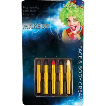 Karnevalový doplněk Make up pastelky 5 ks