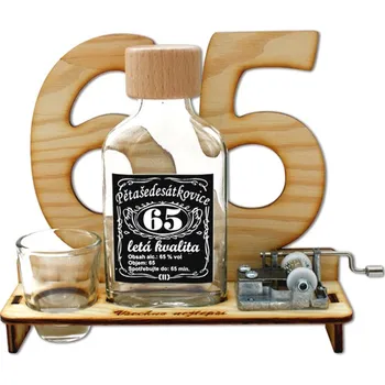 Značka na výročí 65 let s flašinetem