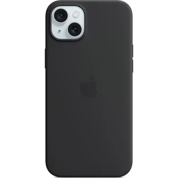 Pouzdro na mobilní telefon Apple iPhone 15 + Silicone Case with MagSafe - Black MXQR3ZM/A