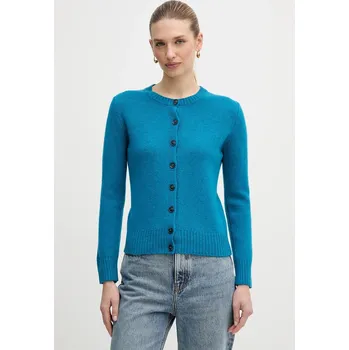 Dámský svetr Vlněný kardigan United Colors of Benetton 103ME500L modrá 95X, vel. S