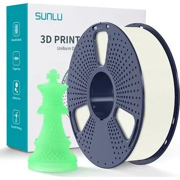 Příslušenství k 3D tiskárně Sunlu PLA Glow in the dark 1kg, White (White to Green)