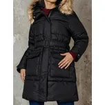 Sinsay - Prošívaný kabát s kapucí - černá