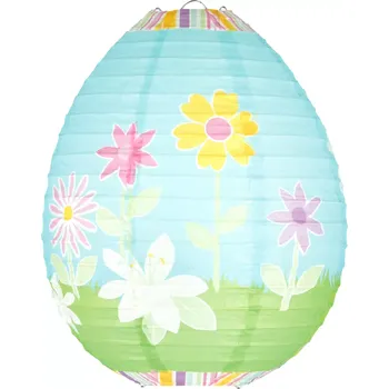 Party dekorace Papírový lampion vajíčko velikonoční dekorace modrý 25 cm