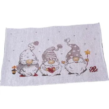 prostírání Vánoční prostírání Skřítci 48x33 cm, bílá/šedá