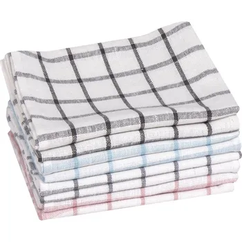 Utěrka Utěrky na nádobí (8 ks) růžové tenké káro