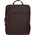 Vintage dámský kožený batoh Greenwood Paloma - tmavě hnědá