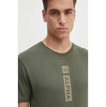 Pánské tričko Bavlněné tričko Alpha Industries 146509 zelená 91X, vel. L