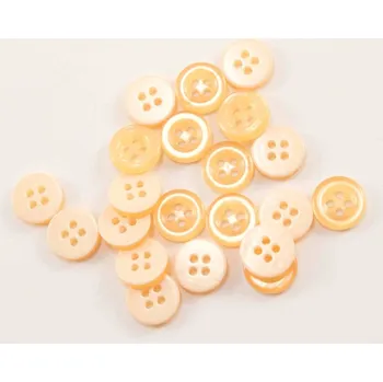 Knoflík Dírkový košilový knoflík s leskem - světle oranžová - průměr 1,14 cm