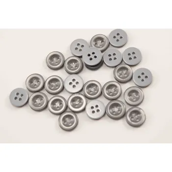 Knoflík Dírkový košilový knoflík s leskem - šedá - průměr 1,14 cm