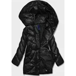 Ann Gissy Černá volná dámská zimní bunda z ekologické kůže (AG2