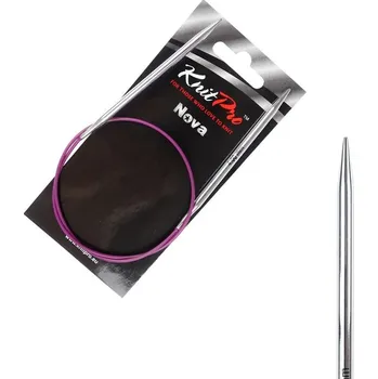 Nástroj na niť a příze KnitPro Nova kruhové kovové fixní jehlice 4mm 50cm (KnitPro Nova kruhové kovové jehlice 4mm 50cm)