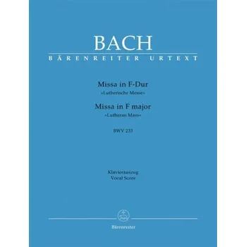 J.S. Bach: Mass in F major BWV 233 Lutheran Mass 1 (noty na klavír, zpěv)