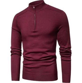 Pánský svetr Pánský svetr se zipem F240 bordová M