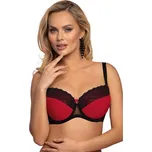 Dámská podprsenka VB-446 Tmavě červená s černou - Vena