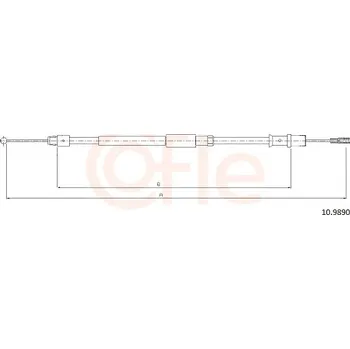 Lanko parkovací brzdy Lanko ruční brzdy COFLE 92.10.9890