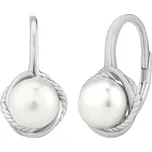 Silvego Stříbrné náušnice Marjory s bílou přírodní perlou LPS2896ESFWP + 2 měsíce na vrácení zboží