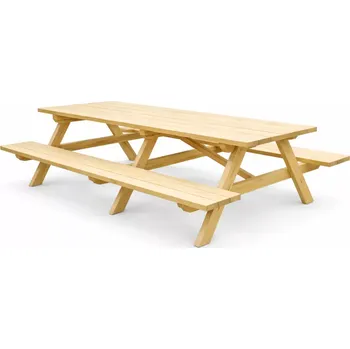 Zahradní stůl Ráj dřeva Jacer Velký piknikový stůl 350 x 160 x 76,5 Dřevěný piknikový stůl Zahrada