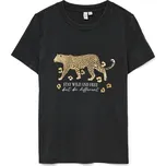 VERO MODA Tričko VMFEO sépiová / cappuccino / černá / bílá