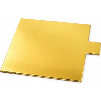 Cake star Podložka pod minidezerty zlato-stříbrná čtverec 9x9 cm