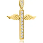 OLIVIE MINET Zlatý přívěsek anděl s bílým zirkonem Au 585/1000