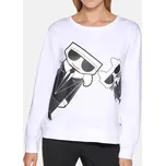 Dámská bílá mikina Karl Lagerfeld Black Tie Emoji 55662