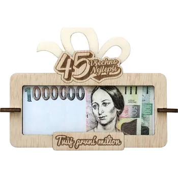 Žertovný předmět Tabulka na peníze Tvůj první milion k 45