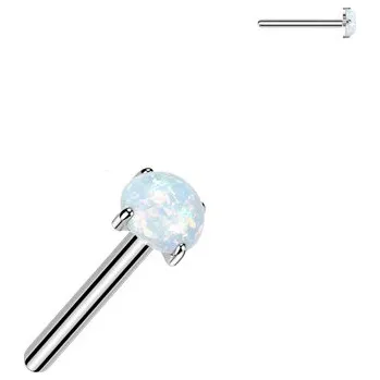 Piercing Šperky4U Ozdobná část k PUSH IN piercingu TITAN, opál - TIT1643-02