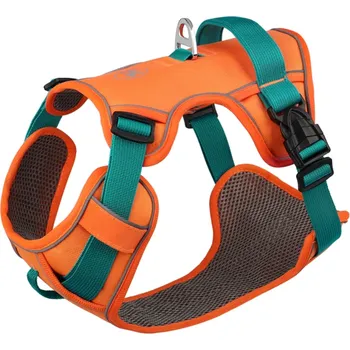 Postroj pro psa PET ARTIST Reflexní nylonový postroj pro psa s rukojetí Barva: Oranžová, Velikost: M