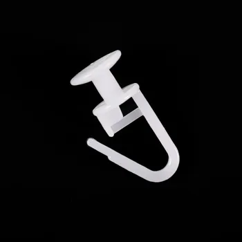 Háček na záclony plastový bílý hříbek do lišty