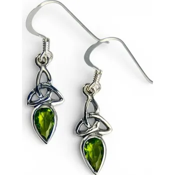 Náušnice Keltský uzel, stříbrné náušnice 925/1000 CZ