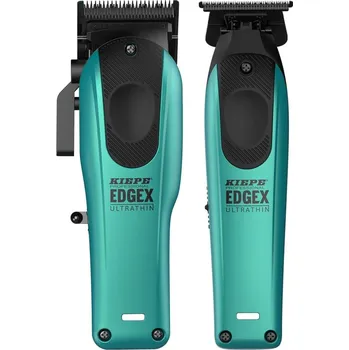 Strojek na vlasy Kiepe EDGEX Ultrathin Combo Clipper + Trimmer Blue sada profesionálních strojků