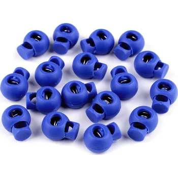 Brzdičky kulaté 15x19 mm, malé, 16 modrá královská