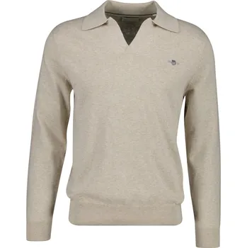 Pánský svetr SVETR GANT CLASSIC COTTON POLO OAT MELANGE