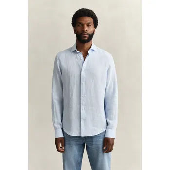 KOŠILE GANT REG LINEN STRIPE SHIRT SKY BLUE