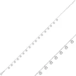 Olivie Stříbrný řetízek na nohu se zirkony 4286