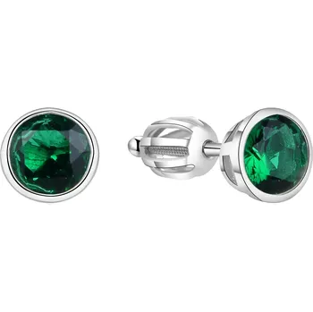 Náušnice Stříbrné náušnice s třpytivým zirkonem AGUP1719S Beneto