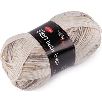 Příze Pletací příze Elen baby batik 100 g - 1 (5112) béžová světlá