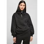 Urban Classics Dámské oversized High Neck Troyer Crew černé