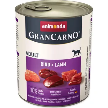Krmivo pro psa Konzerva Animonda Gran Carno Adult hovězí a jehně 800g-KARTON