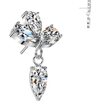 Piercing Šperky4U Ozdobná část k PUSH IN piercingu TITAN - TIT1648