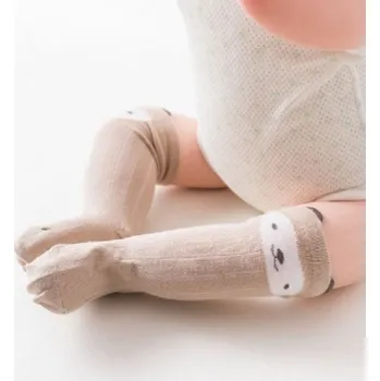 Dívčí oblečení Dětské dlouhé ponožky - Zvířátka khaki 0-2 roky