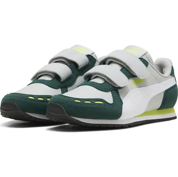 Chlapecké tenisky Dětské boty PUMA CABANA RACER SL 20 V PS 383730-19 LIGHT GRAY/WHITE/DARK MYRTLE 29
