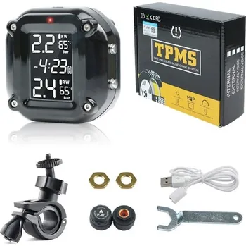 Autoelektronika TPMS systém pro motocykl Sada 2 externí senzory 433 MHz IP67 měření tlaku a teploty pneumatik moto