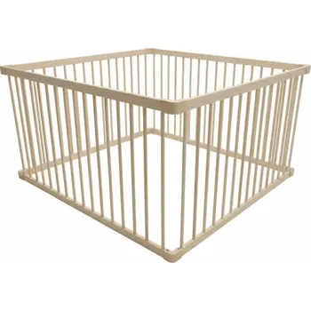 Dětská ohrádka Derrson Dětská dřevěná ohrádka 120 x 120 cm přírodní