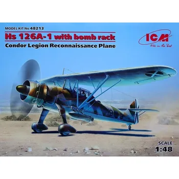 Plastikový model Henschel Hs-126A-1 w/ bomb rack (Condor Legion Recon.) - ICM 48213